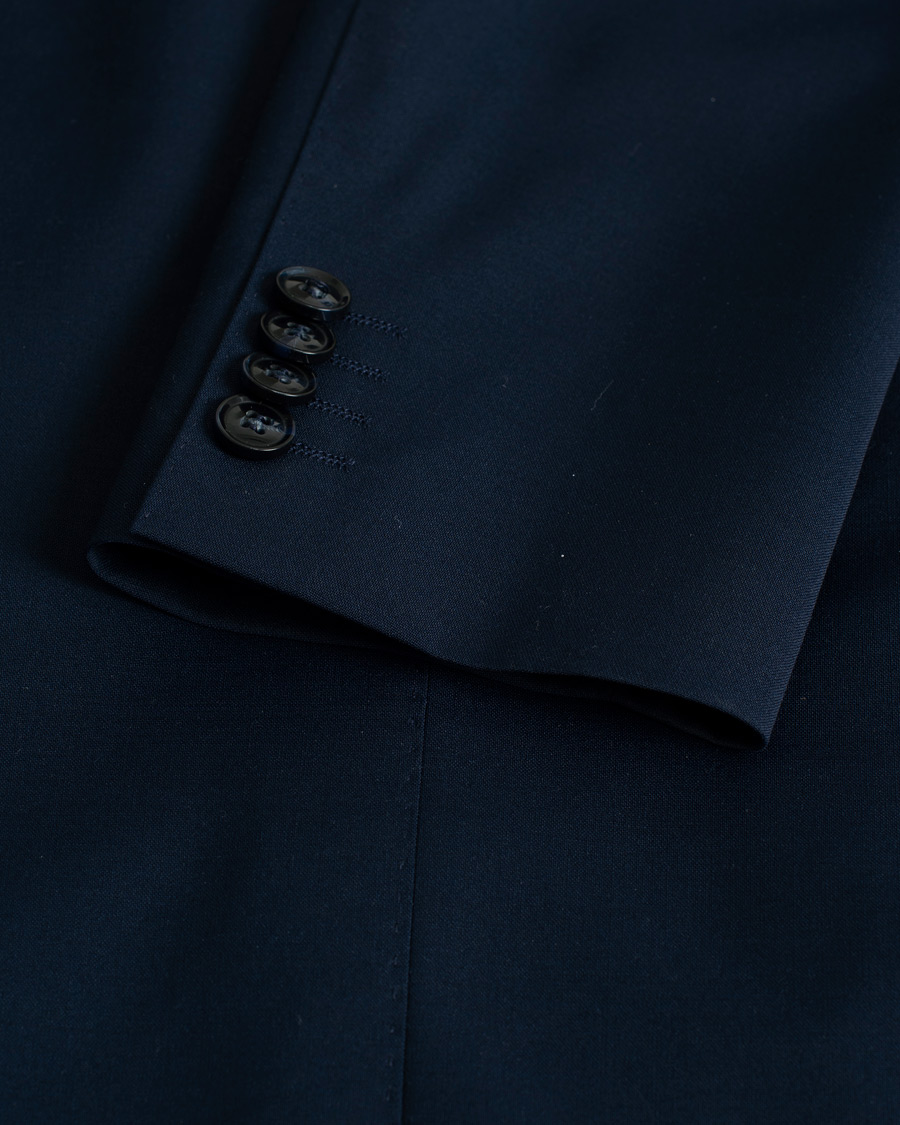 Hombres | Blazers | Pre-owned | Oscar Jacobson Wool Stretch Suit Blue 46/48