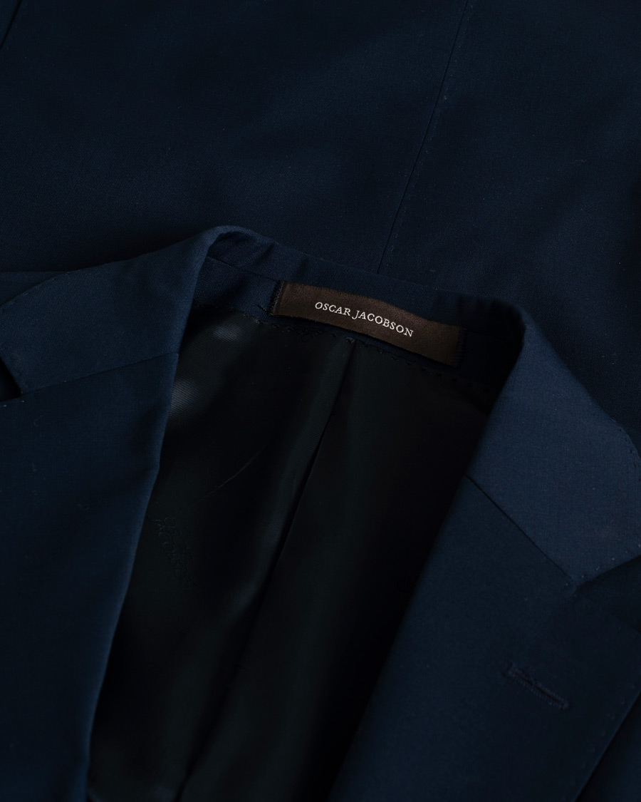 Hombres | Blazers | Pre-owned | Oscar Jacobson Edmund/Denz Wool Stretch Suit Blue 46