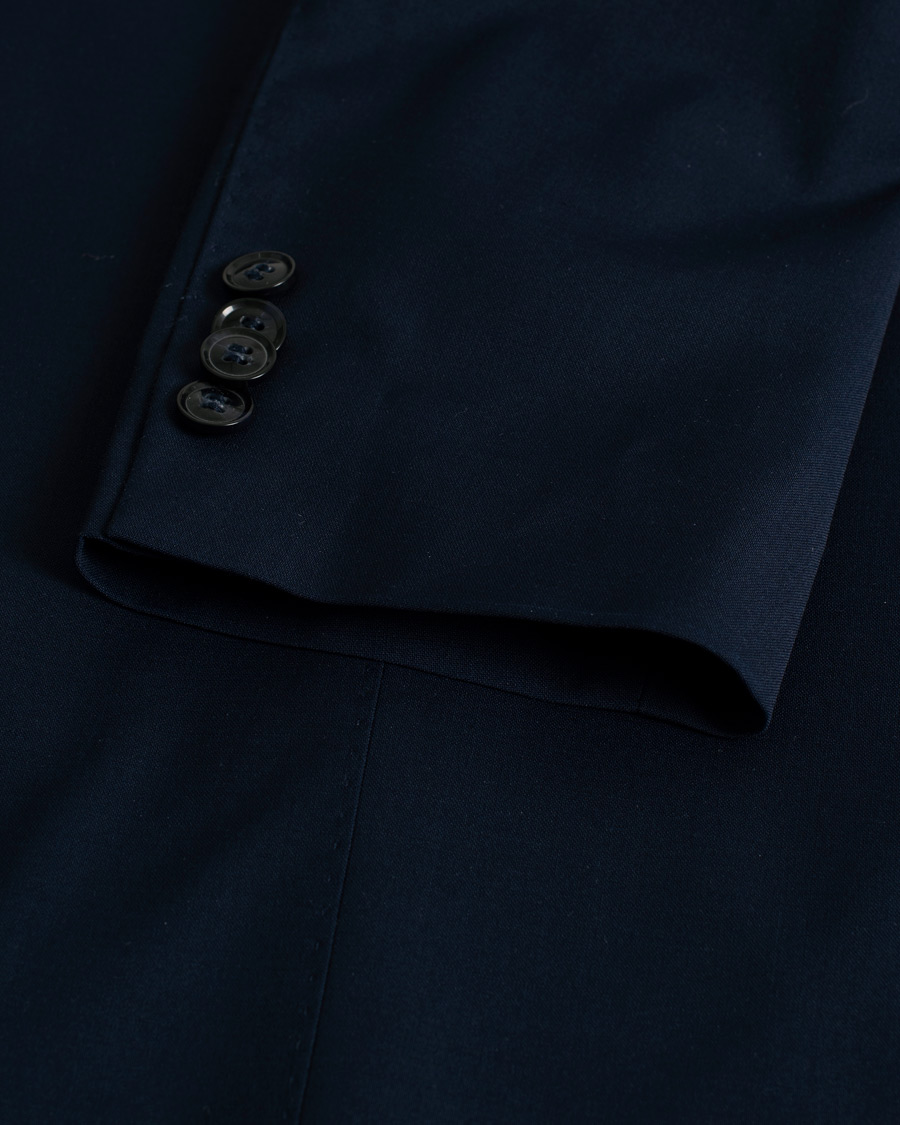 Hombres | Blazers | Pre-owned | Oscar Jacobson Edmund/Denz Wool Stretch Suit Blue 46