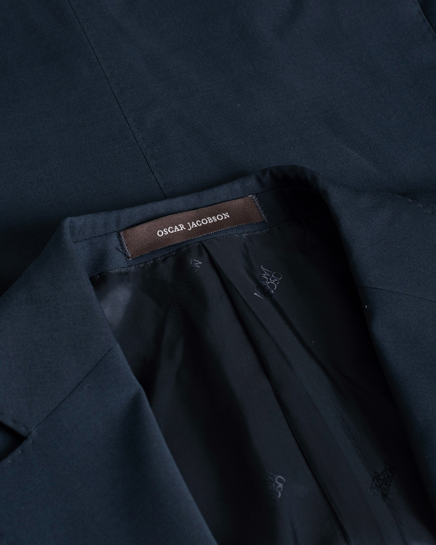 Hombres | Oscar Jacobson Edmund Wool Blazer Navy | Pre-owned | Oscar Jacobson Edmund Wool Blazer Navy