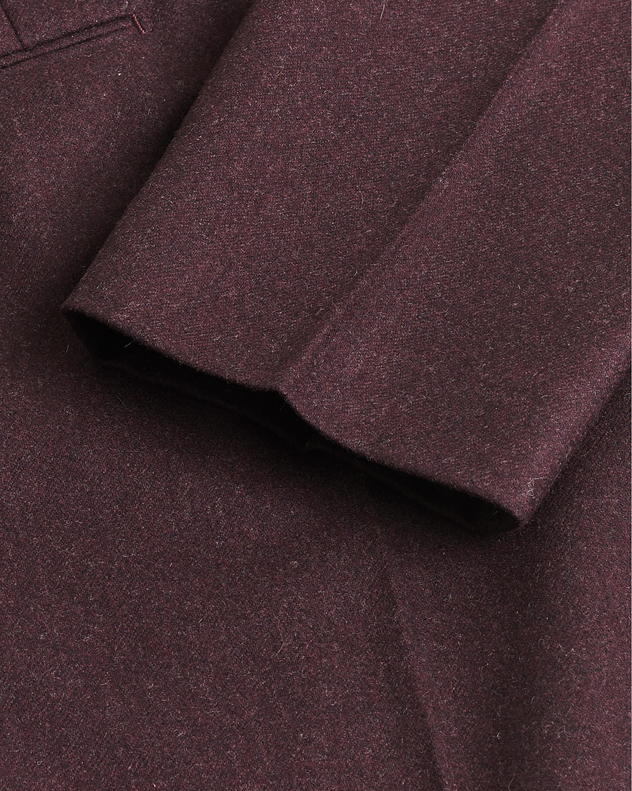 Hombres | Pre-owned Pantalones | Pre-owned | Incotex Slim Fit Super 100's Wool Flannel Trousers Burgundy 48