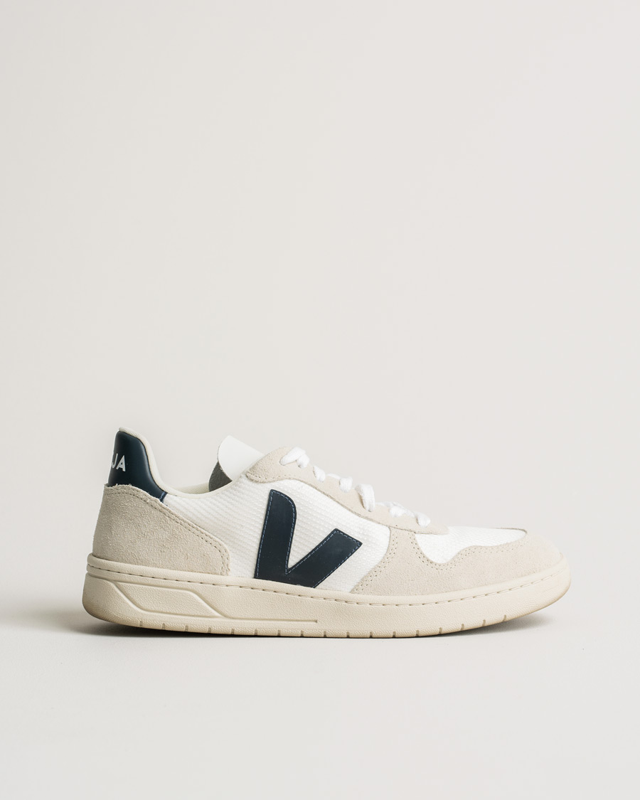 Hombres | Veja V-10 Mesh Sneaker White Nautico | Pre-owned | Veja V-10 Mesh Sneaker White Nautico
