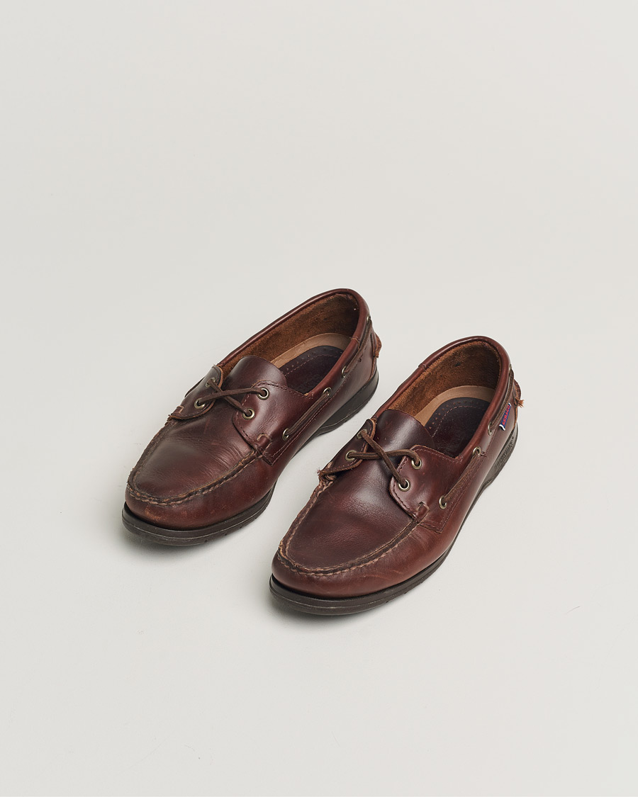 Hombres | Sebago Endeavor Oiled Leather Boat Shoe Brown | Pre-owned | Sebago Endeavor Oiled Leather Boat Shoe Brown