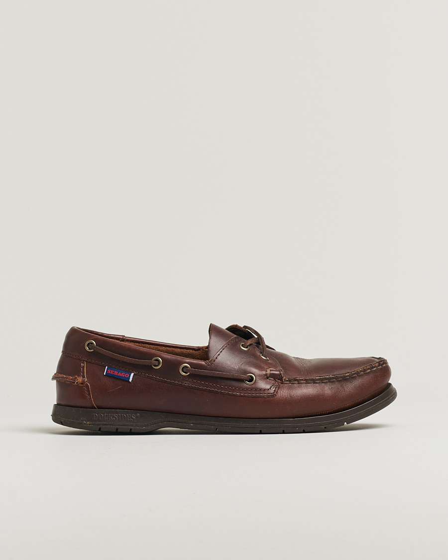 Hombres | Sebago Endeavor Oiled Leather Boat Shoe Brown | Pre-owned | Sebago Endeavor Oiled Leather Boat Shoe Brown
