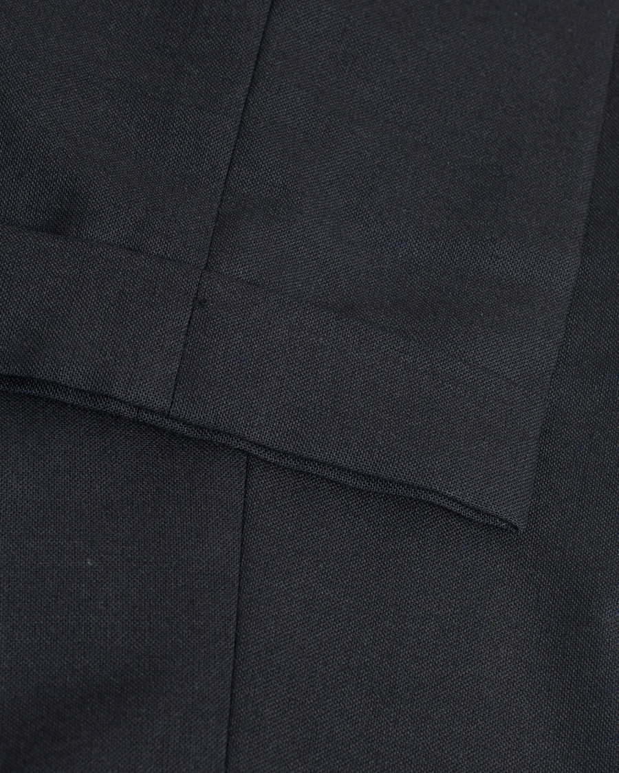 Hombres | Berg&Berg Arnold Pleated Side Adjuster Wool Trousers Navy 48 | Pre-owned | Berg&Berg Arnold Pleated Side Adjuster Wool Trousers Navy 48