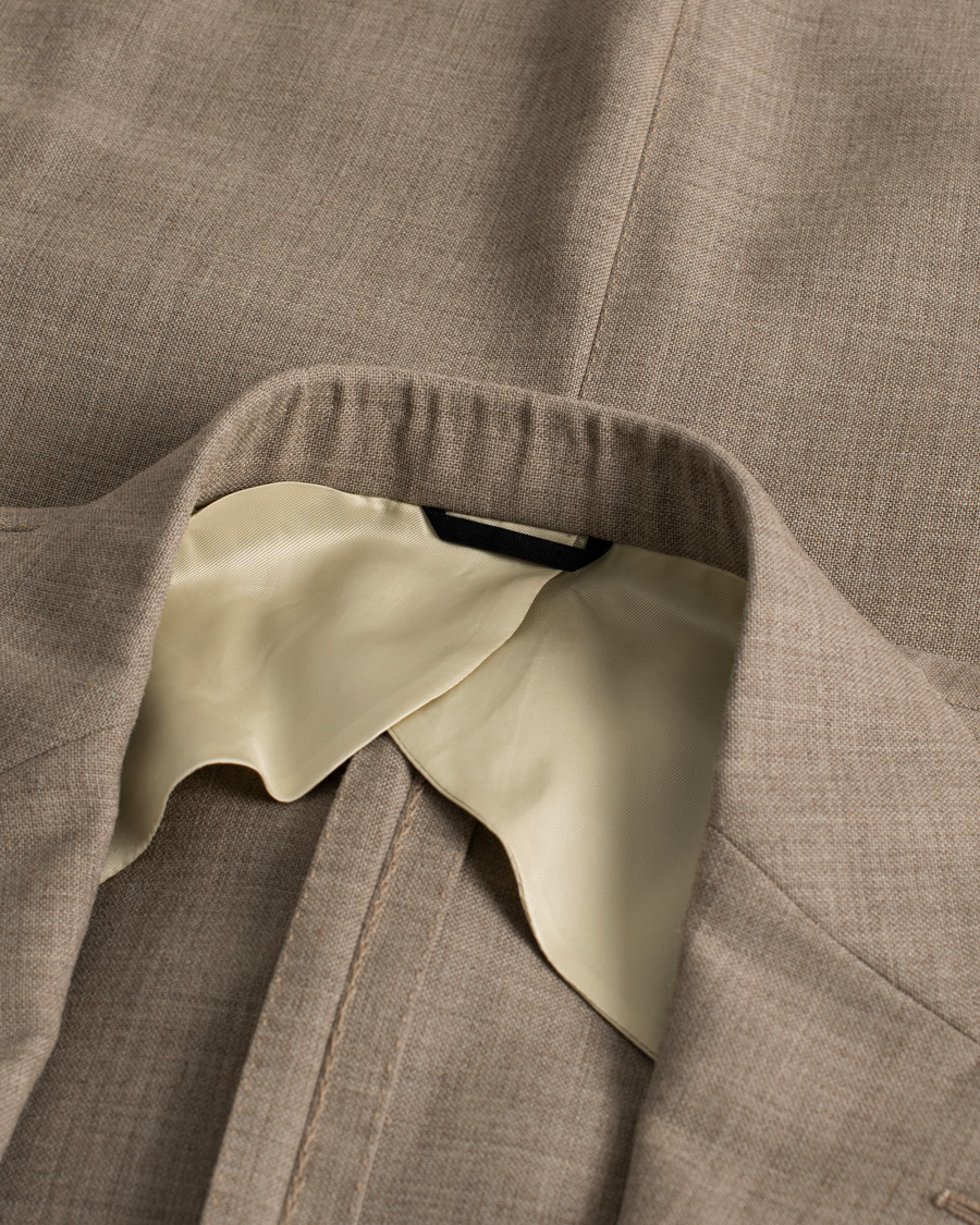 Hombres | Trajes | Pre-owned | Berg&Berg Dan Wool Suit Taupe Melange 50