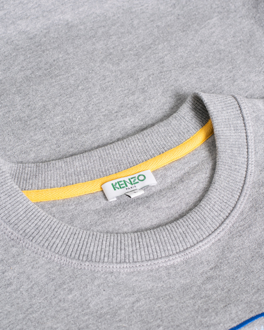 Hombres | Kenzo Tiger Valentine Sweatshirt Light Grey | Pre-owned | Kenzo Tiger Valentine Sweatshirt Light Grey