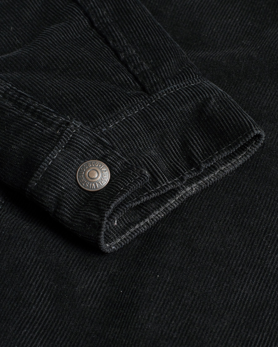 Hombres | Levi's Type III Sherpa Corduroy Trucker Black | Pre-owned | Levi's Type III Sherpa Corduroy Trucker Black