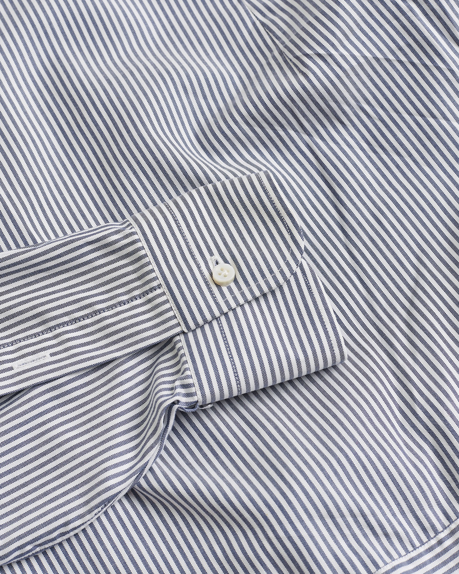 Hombres | Barba Napoli Cutaway Shirt Blue Striped 40 - M | Pre-owned | Barba Napoli Cutaway Shirt Blue Striped 40 - M