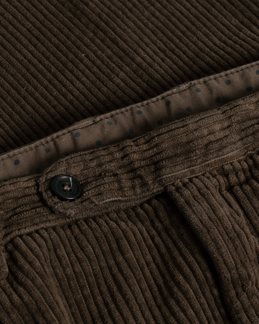 Hombres | Massimo Alba Ionio Single Pleated Corduroy Trousers Brown 52 | Pre-owned | Massimo Alba Ionio Single Pleated Corduroy Trousers Brown 52