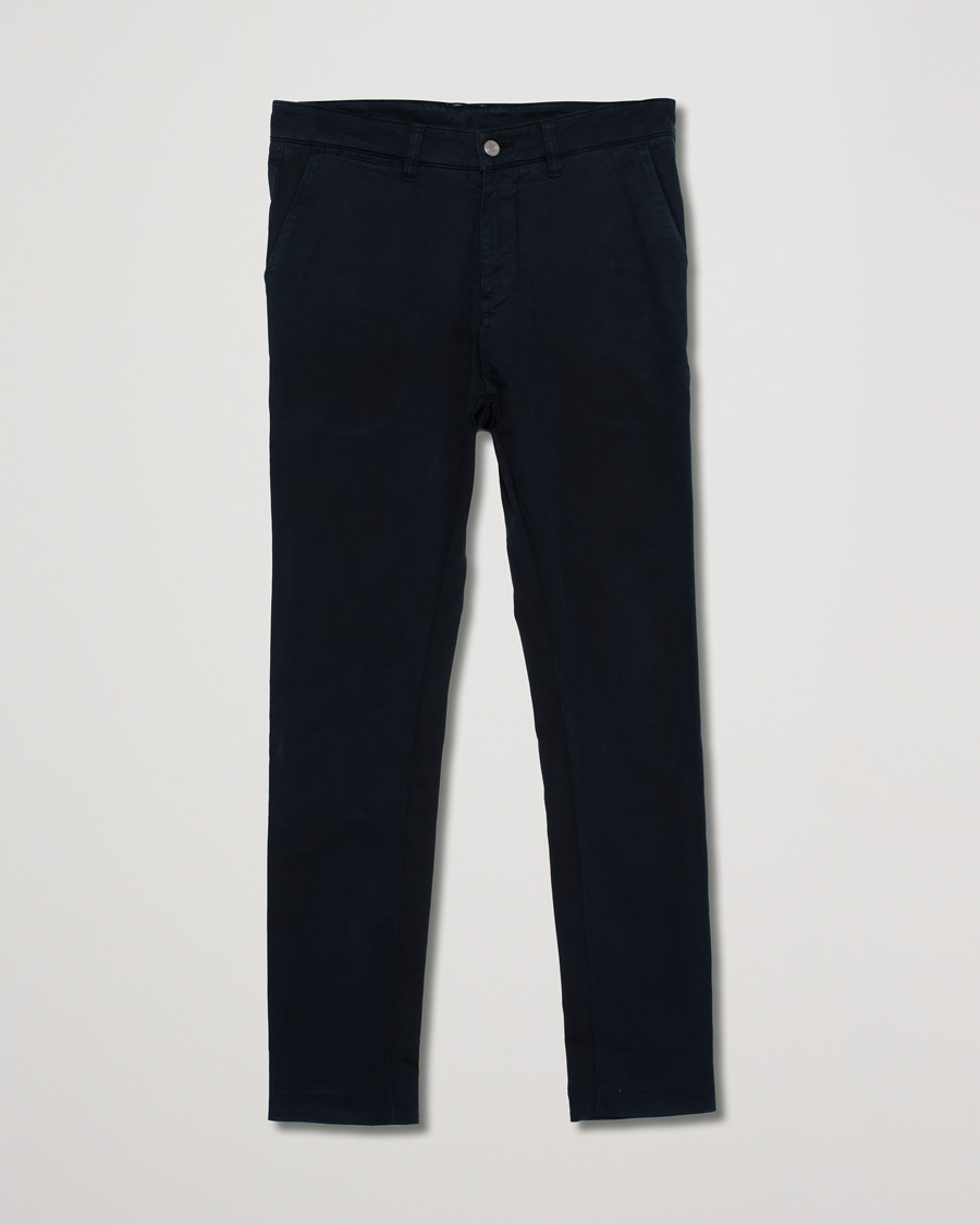 Hombres | Pantalones | Pre-owned | NN07 Marco Slim Fit Stretch Chinos Navy W30L30