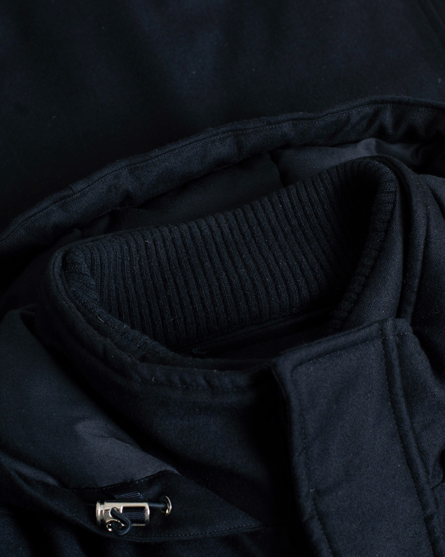 Hombres | Morris Heritage Brunate Limited Wool Down Parka Navy | Pre-owned | Morris Heritage Brunate Limited Wool Down Parka Navy