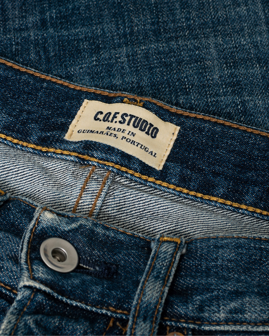Hombres | C.O.F. Studio M3 Regular Tapered Fit Selvedge Jeans Classic Worn W29 | Pre-owned | C.O.F. Studio M3 Regular Tapered Fit Selvedge Jeans Classic Worn W29