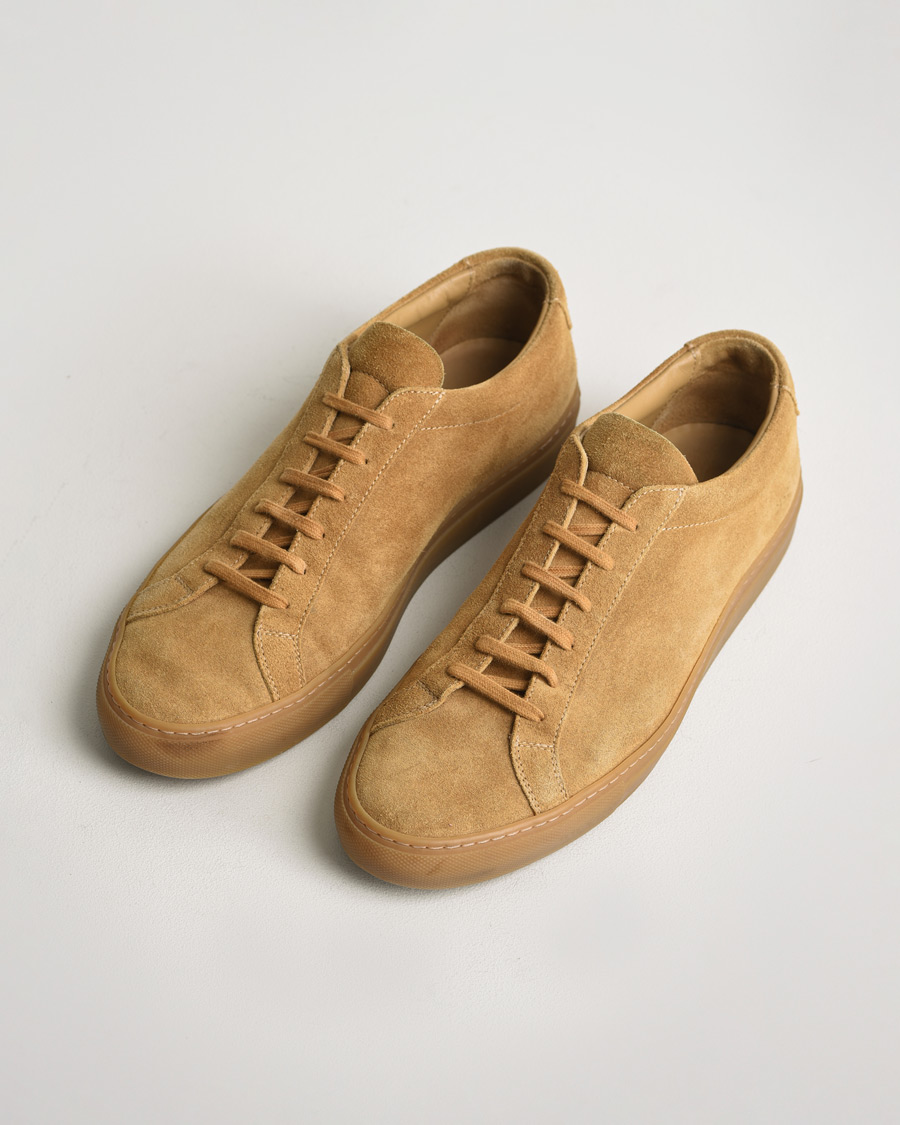 Hombres | Common Projects Original Achilles Suede Sneaker Tan | Pre-owned | Common Projects Original Achilles Suede Sneaker Tan