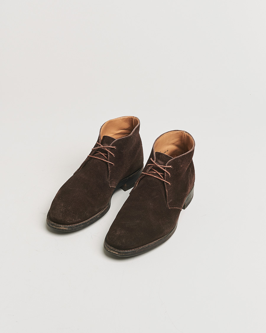 Hombres | Crockett & Jones Chiltern Dainite Chukka Boot Brown Suede UK7,5 - EU41,5 | Pre-owned | Crockett & Jones Chiltern Dainite Chukka Boot Brown Suede UK7,5 - EU41,5