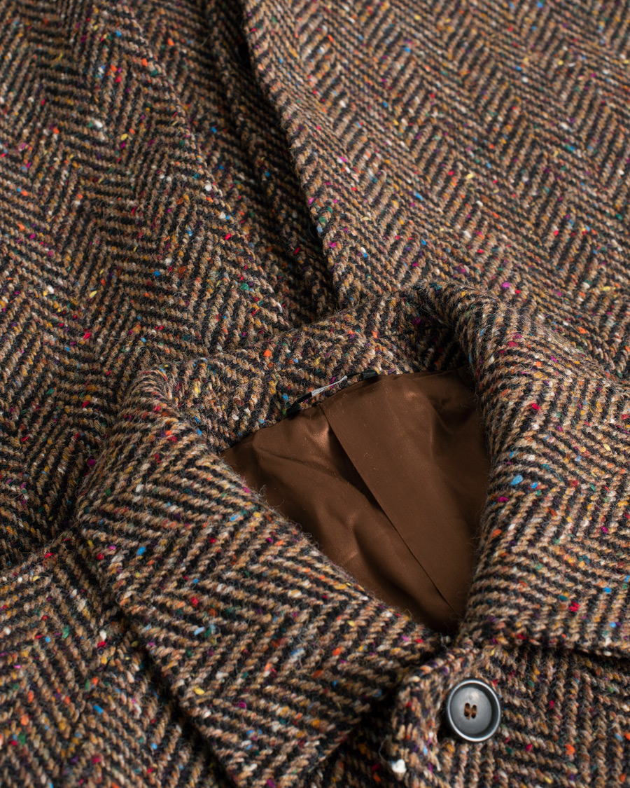 Hombres | Berg&Berg Nelson Tweed Raglan Coat Brown 50 | Pre-owned | Berg&Berg Nelson Tweed Raglan Coat Brown 50