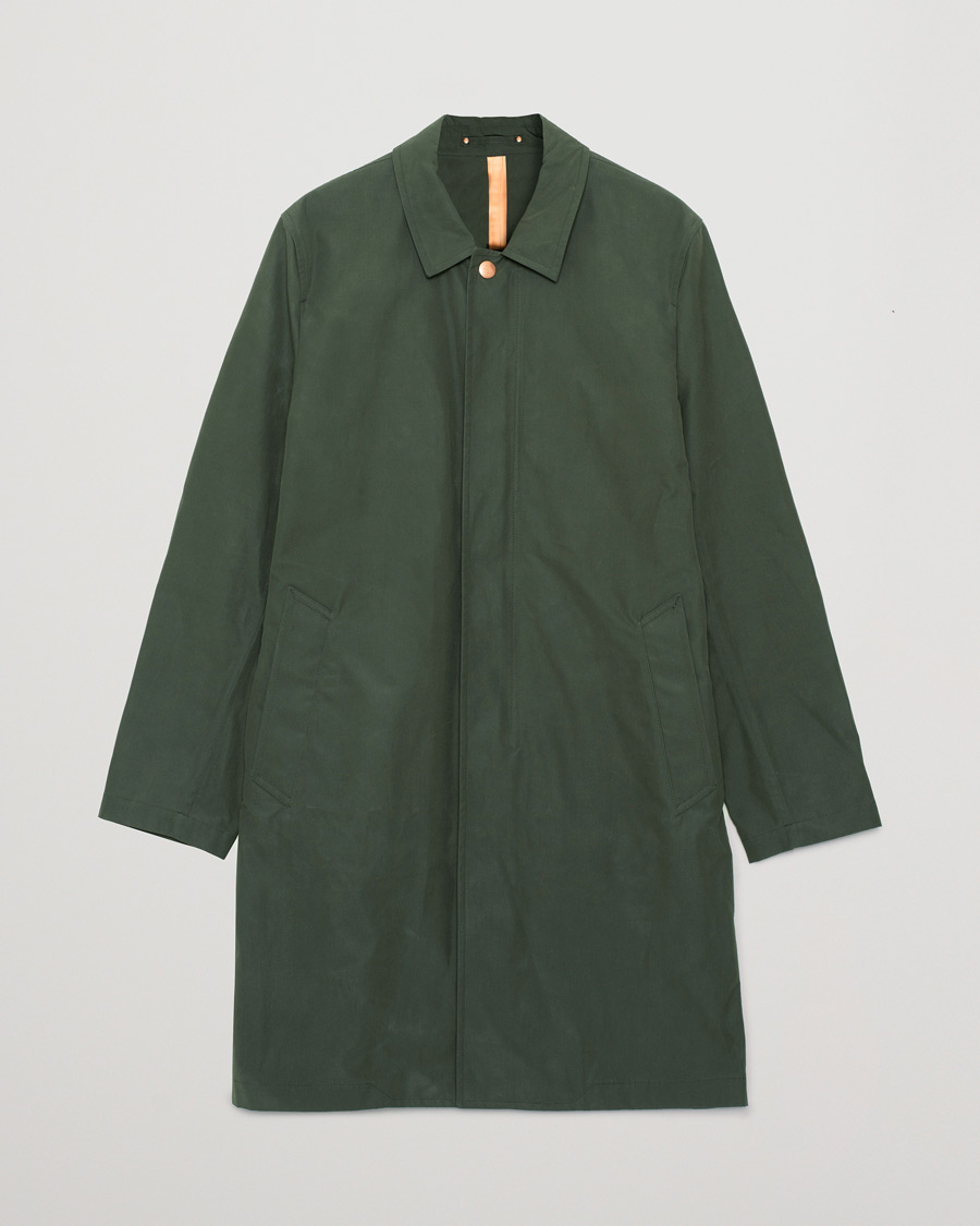 Hombres | Private White V.C. Unlined Cotton Ventile Mac Coat 3.0 Moss Green | Pre-owned | Private White V.C. Unlined Cotton Ventile Mac Coat 3.0 Moss Green