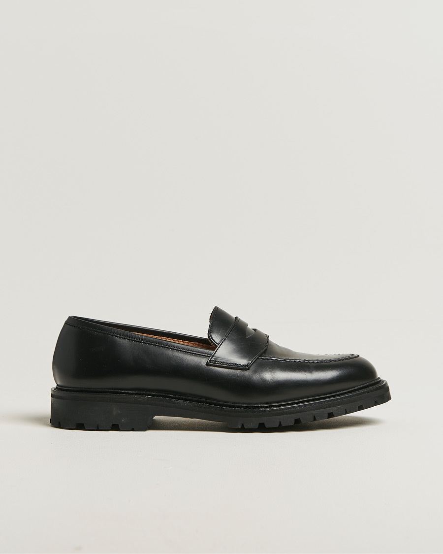 Hombres | Crockett & Jones Henley 3 Loafers Black Cavalry Calf UK8 - EU42 | Pre-owned | Crockett & Jones Henley 3 Loafers Black Cavalry Calf UK8 - EU42
