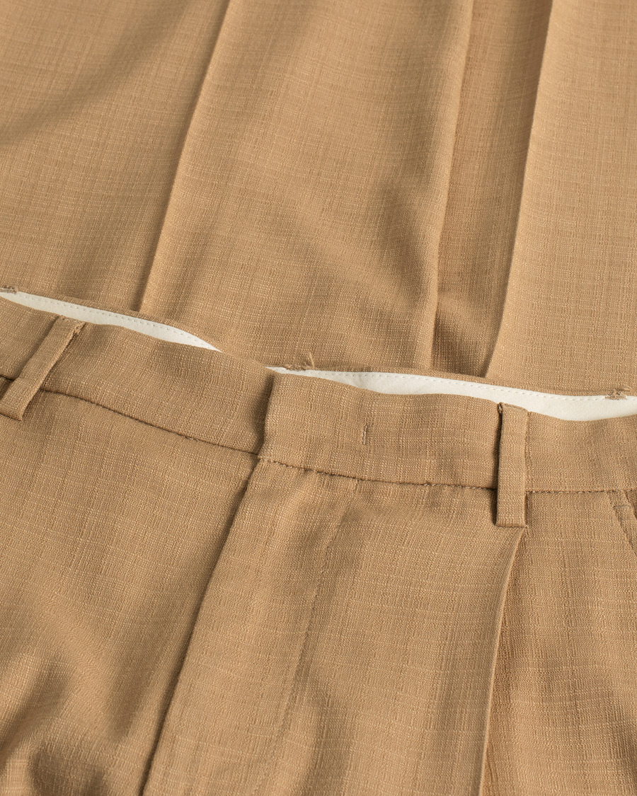 Hombres | Barena Talon Pleated Trousers Khaki | Pre-owned | Barena Talon Pleated Trousers Khaki