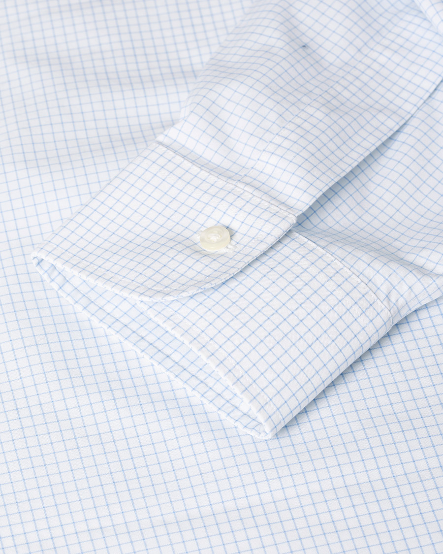 Hombres | Brooks Brothers Regent Fit Non Iron Gingham Shirt Blue | Pre-owned | Brooks Brothers Regent Fit Non Iron Gingham Shirt Blue