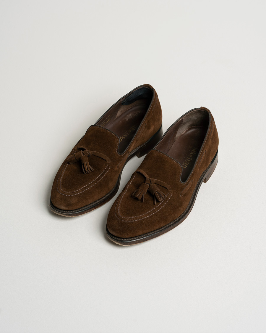 Hombres | Loake 1880 Russell Tassel Loafer Polo Oiled Suede | Pre-owned | Loake 1880 Russell Tassel Loafer Polo Oiled Suede