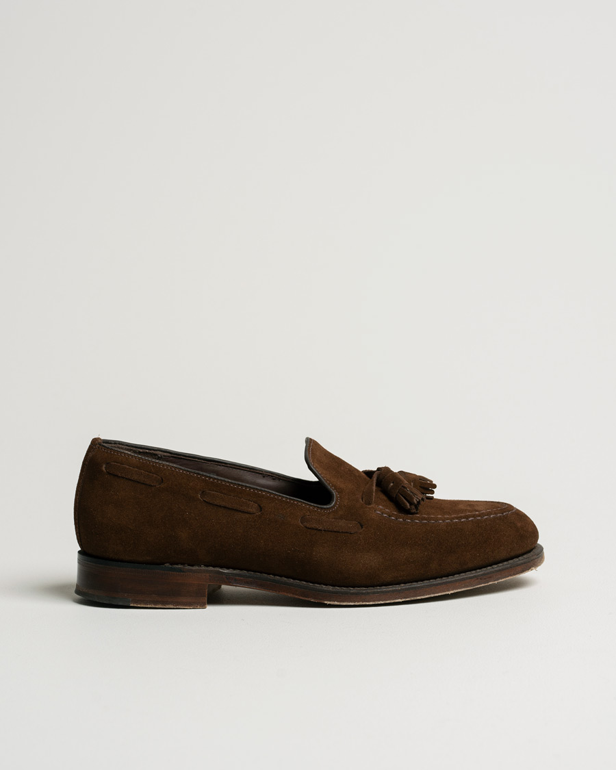 Hombres | Loake 1880 Russell Tassel Loafer Polo Oiled Suede | Pre-owned | Loake 1880 Russell Tassel Loafer Polo Oiled Suede