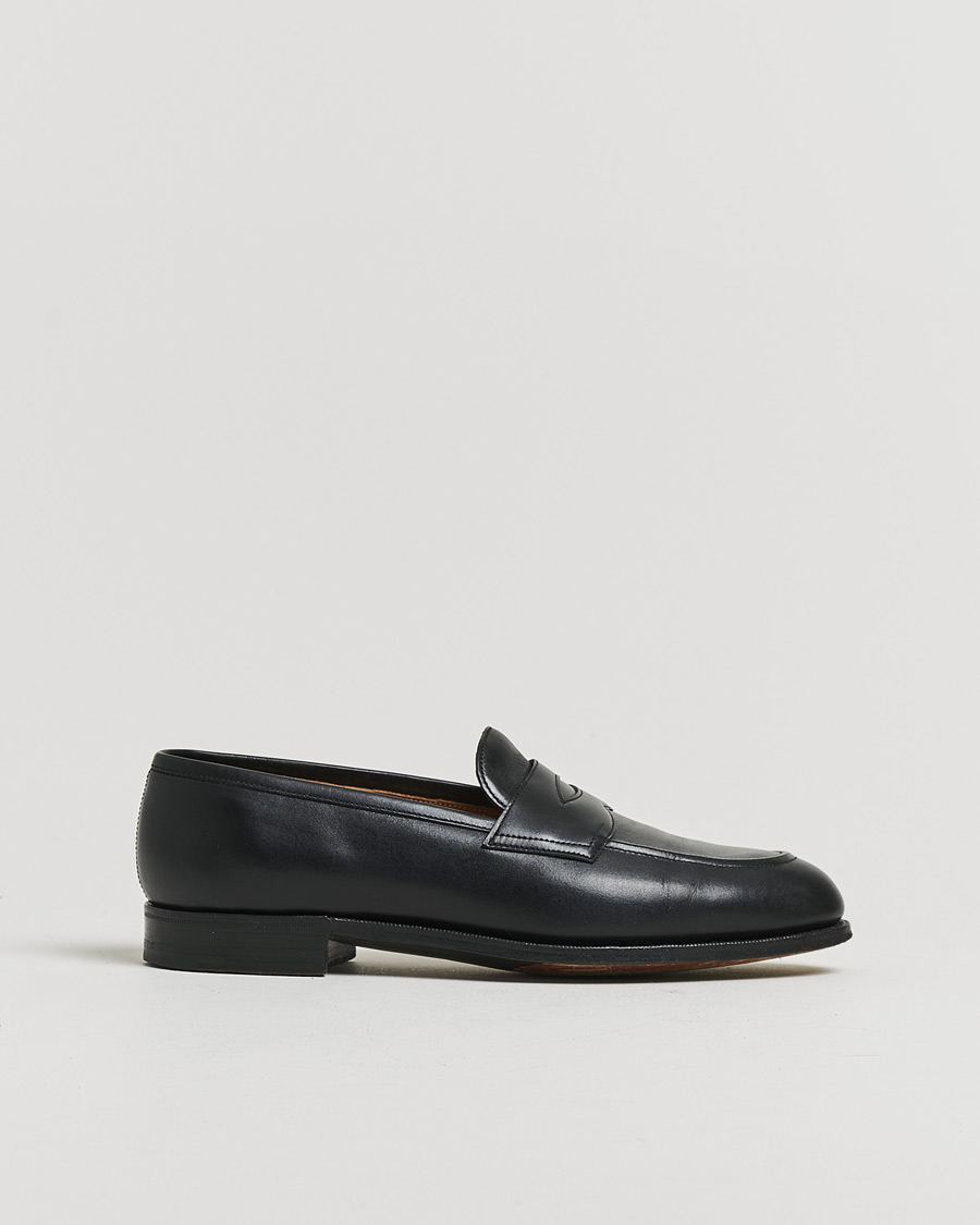 Hombres | Pre-owned Zapatos cosidos a mano | Pre-owned | Edward Green Piccadilly Penny Loafer Black Calf UK7,5 - EU41,5