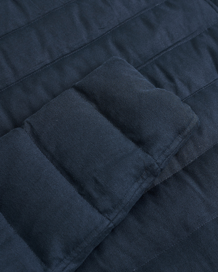 Hombres | Herno Flannel Down Jacket Navy 52 | Pre-owned | Herno Flannel Down Jacket Navy 52