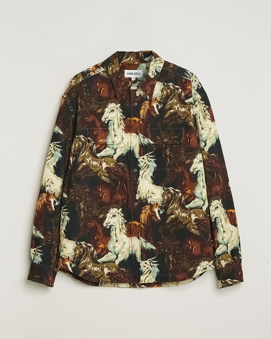 Hombres | Abrigos y chaquetas | Pre-owned | KENZO Chevwaux Printed Overshirt Multi