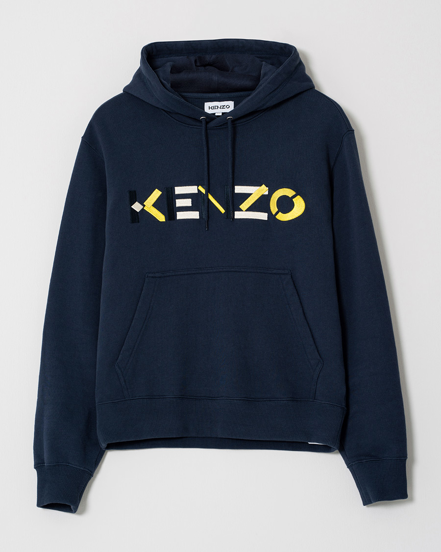 Hombres | Jerséis y prendas de punto | Pre-owned | KENZO Multi Logo Hoodie Navy XS