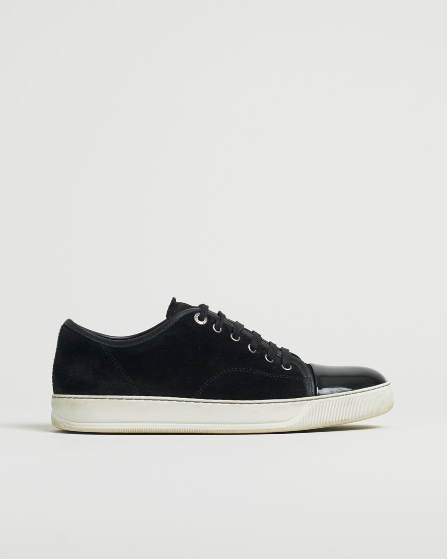 Hombres | Lanvin DBB1 Patent Cap Toe Sneaker Black | Pre-owned | Lanvin DBB1 Patent Cap Toe Sneaker Black
