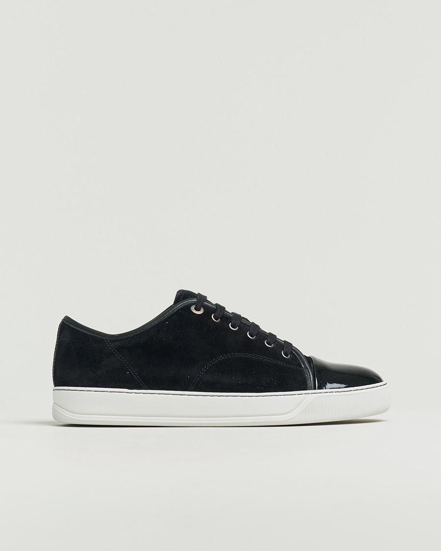 Hombres | Lanvin DBB1 Patent Cap Toe Sneaker Black | Pre-owned | Lanvin DBB1 Patent Cap Toe Sneaker Black