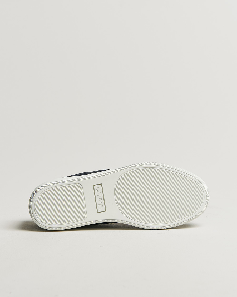 Hombres | Lanvin Patent Cap Toe Sneaker Navy | Pre-owned | Lanvin Patent Cap Toe Sneaker Navy