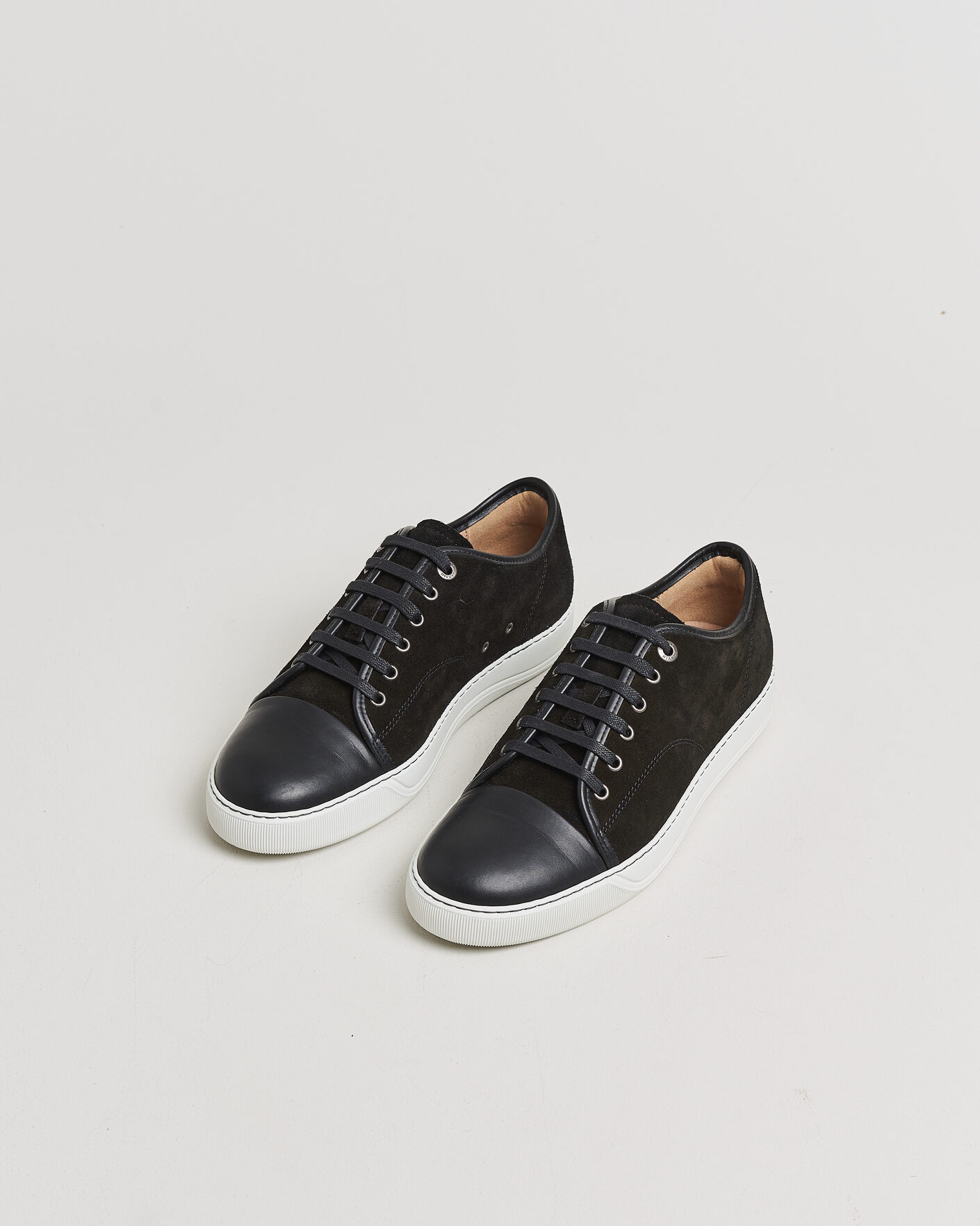 Hombres | Pre-owned Zapatos | Pre-owned | Lanvin DBB1 Nappa Cap Toe Sneaker Black UK8 - EU42