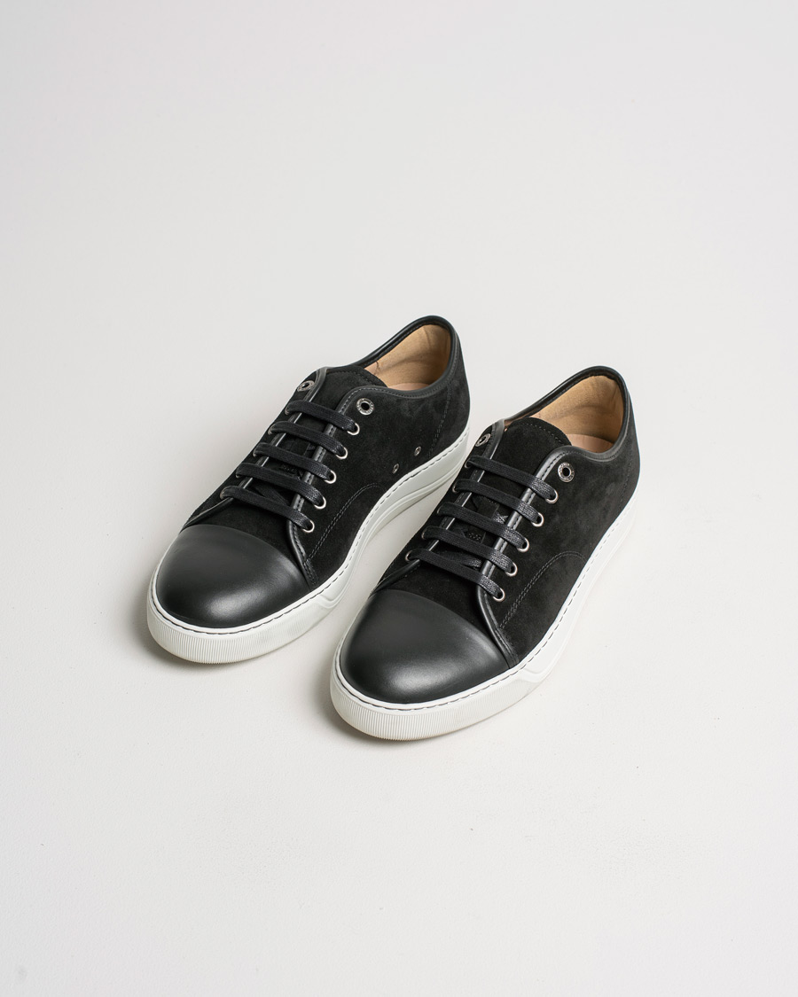 Hombres | Lanvin Nappa Cap Toe Sneaker Black | Pre-owned | Lanvin Nappa Cap Toe Sneaker Black