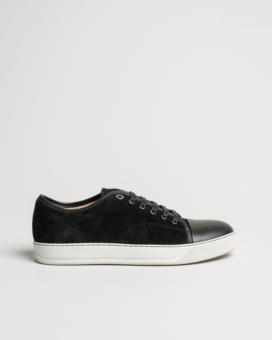 Hombres | Lanvin Nappa Cap Toe Sneaker Black | Pre-owned | Lanvin Nappa Cap Toe Sneaker Black