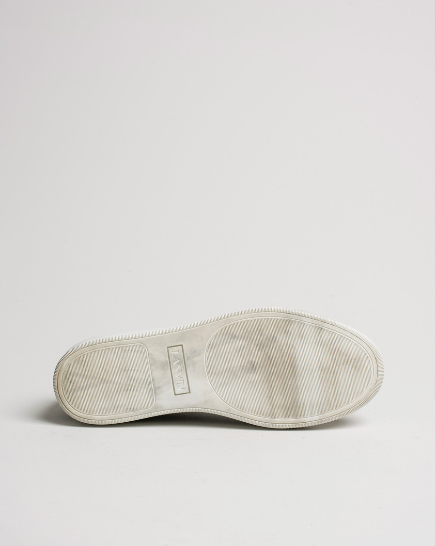 Hombres | Lanvin Nappa Cap Toe Sneaker Black | Pre-owned | Lanvin Nappa Cap Toe Sneaker Black