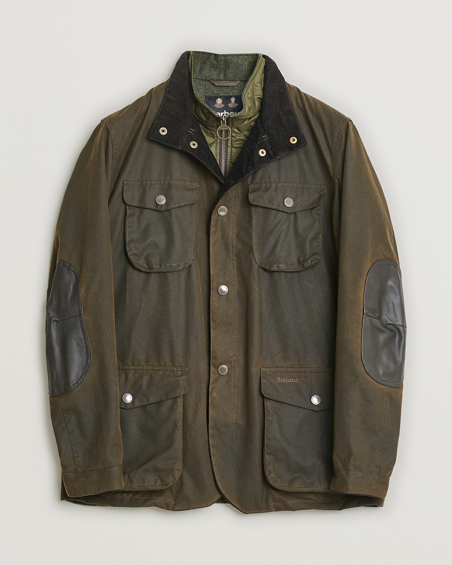 Hombres | Abrigos y chaquetas | Pre-owned | Barbour Lifestyle Ogston Waxed Jacket Olive