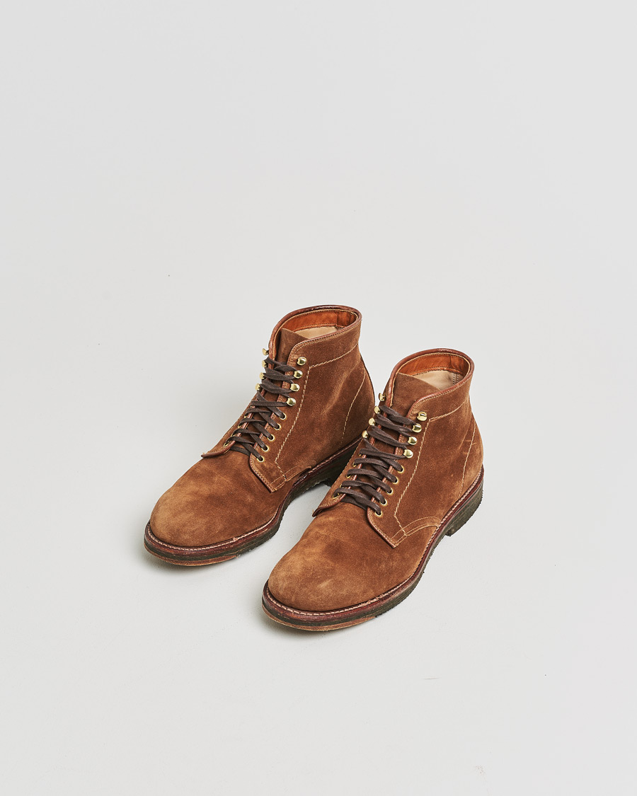 Hombres | Pre-owned Zapatos | Pre-owned | Alden 46054H Plain Toe Boot Snuff Suede US8 - EU41,5