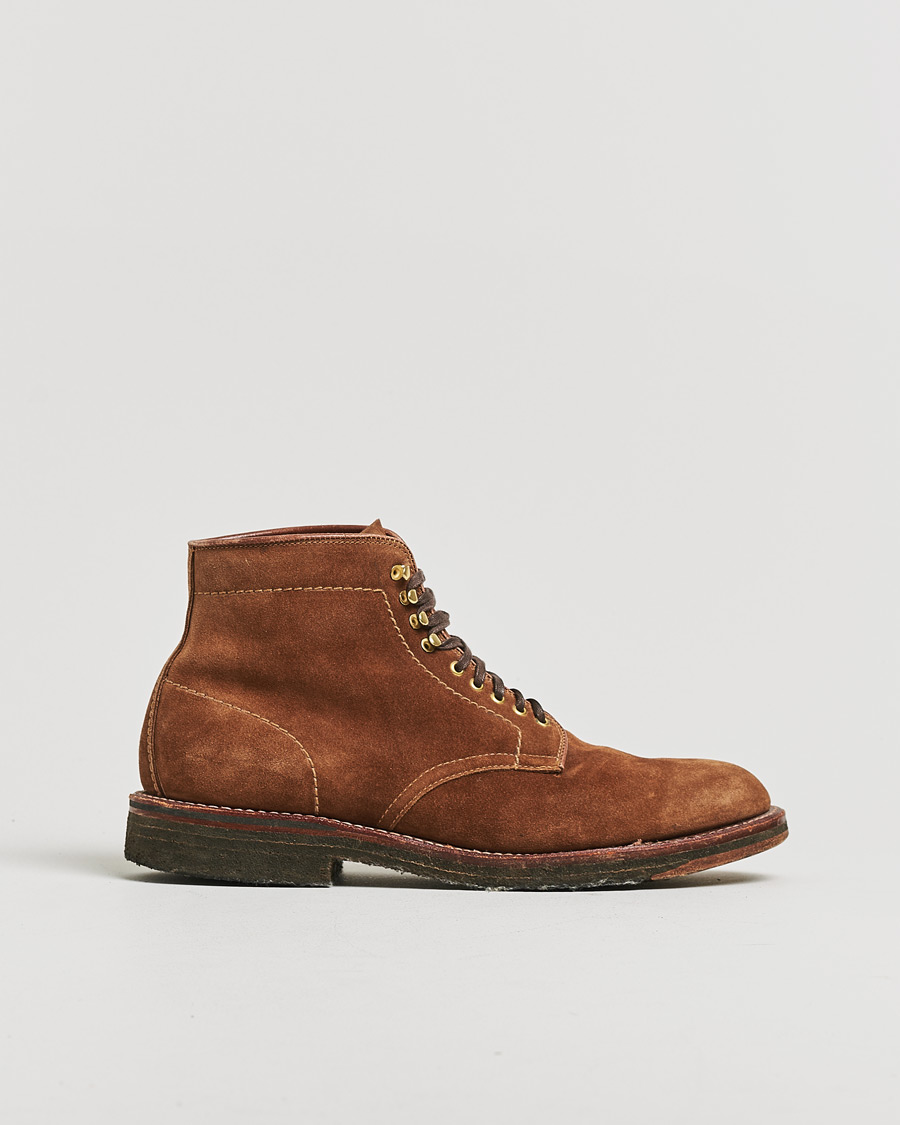 Hombres | Pre-owned Zapatos | Pre-owned | Alden 46054H Plain Toe Boot Snuff Suede US8 - EU41,5