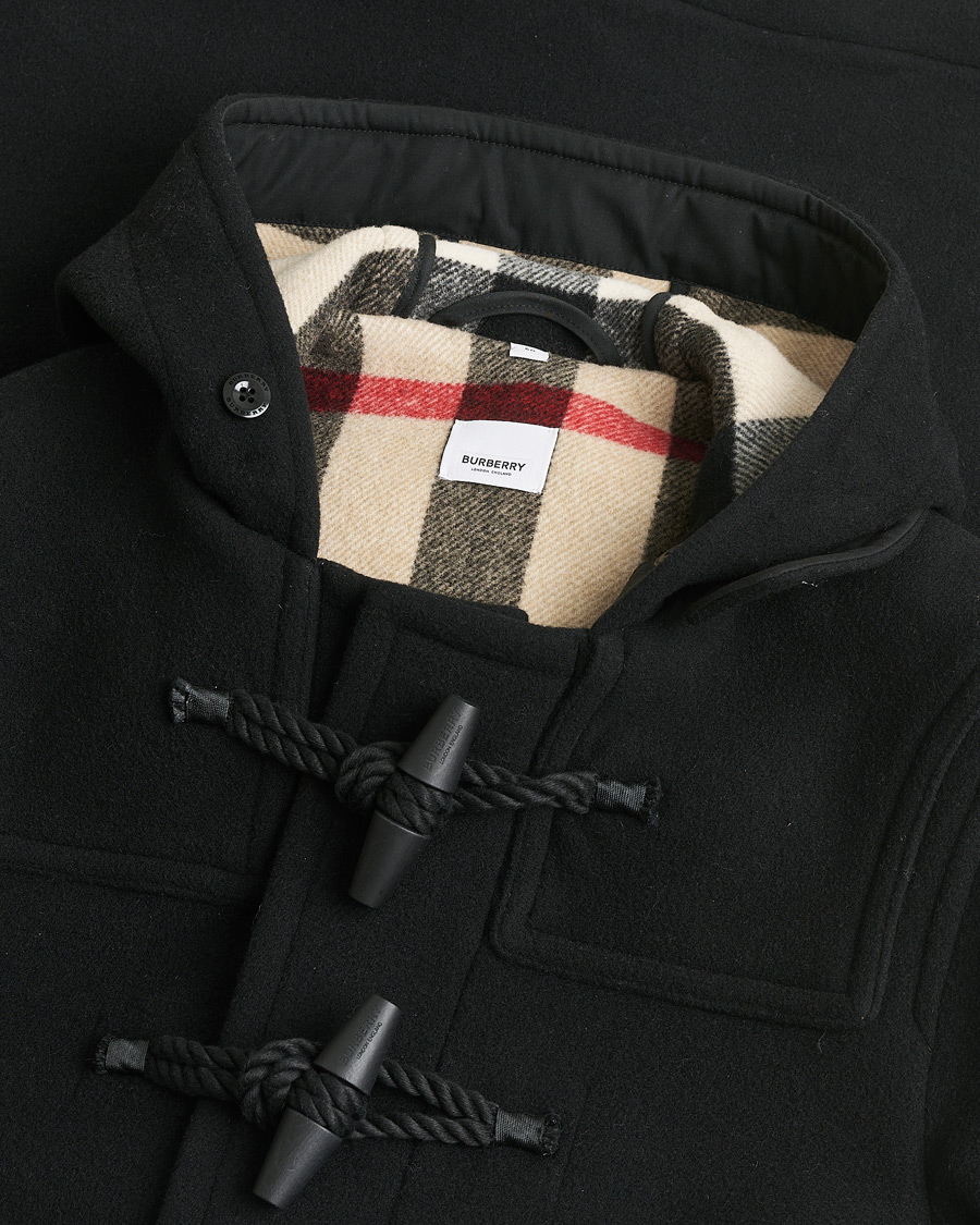 Hombres | Pre-owned Chaquetas | Pre-owned | Burberry Wool Duffle Coat Black 50