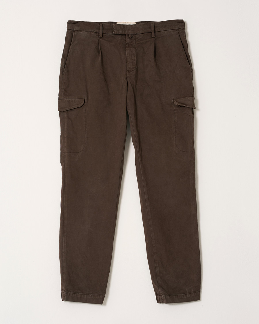 Hombres | Pantalones | Pre-owned | Briglia 1949 Brushed Cotton Cargo Trousers Brown 46