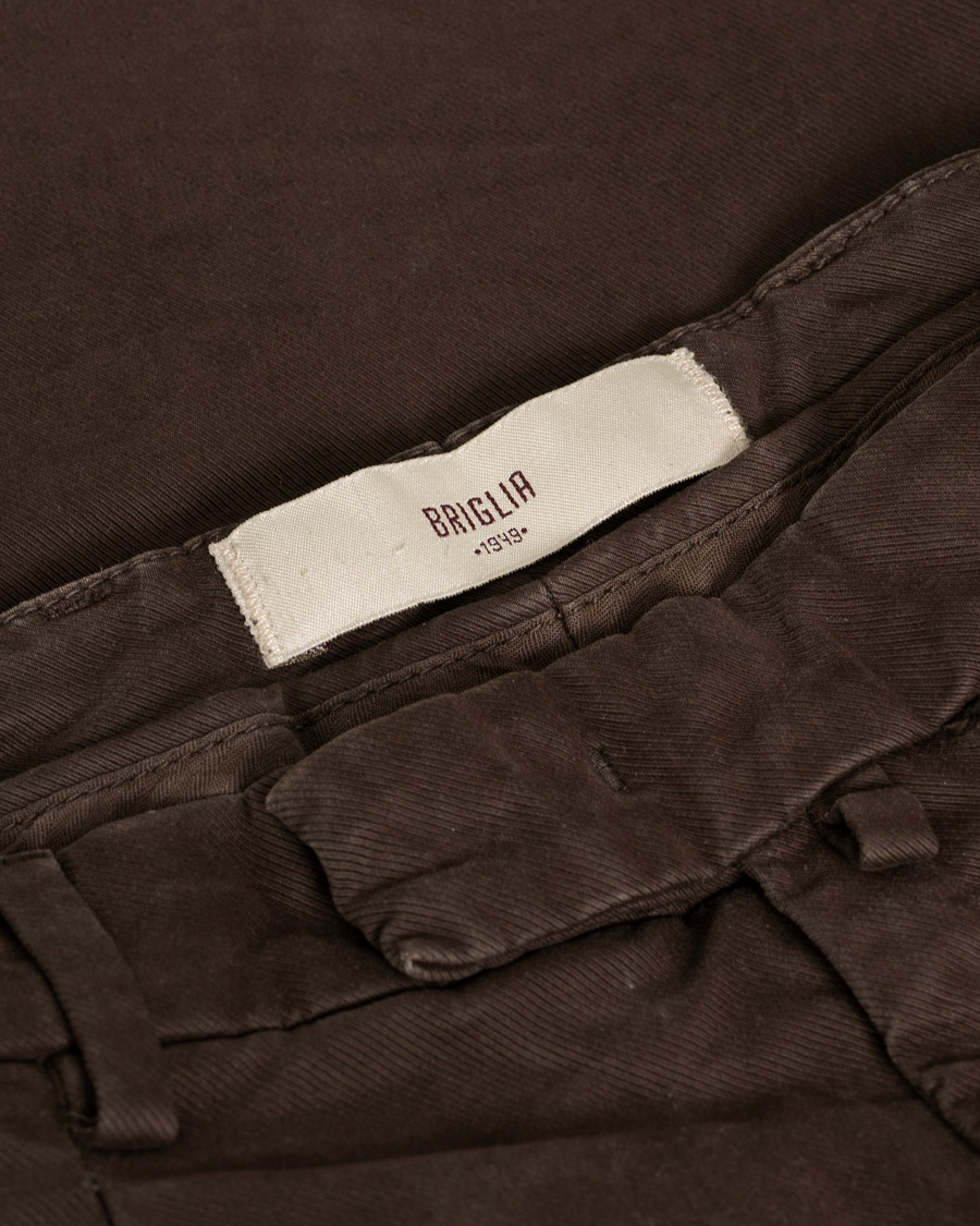 Hombres | Pantalones | Pre-owned | Briglia 1949 Brushed Cotton Cargo Trousers Brown 46