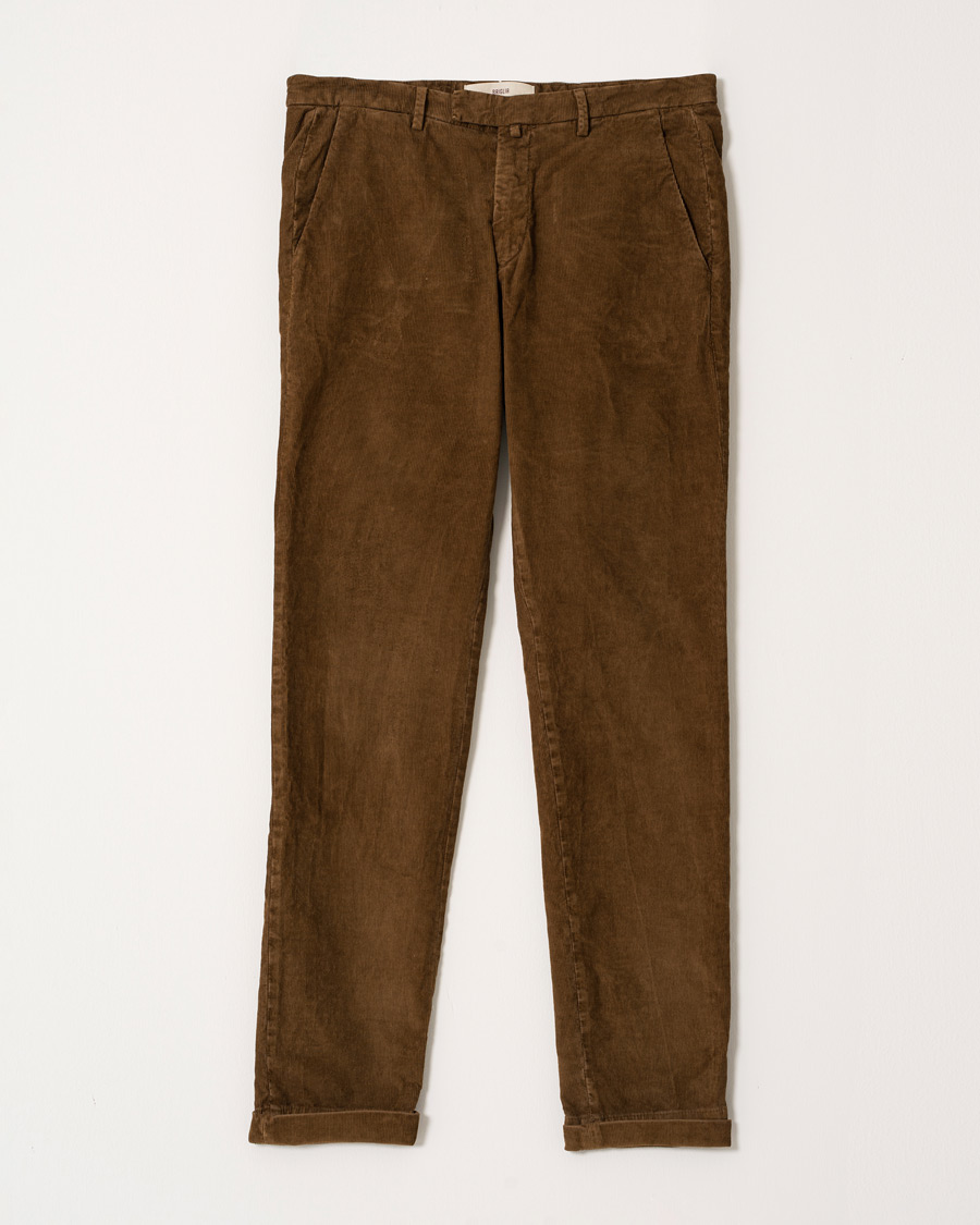 Hombres | Pantalones | Pre-owned | Briglia 1949 Slim Fit Corduroy Trousers Light Brown 48