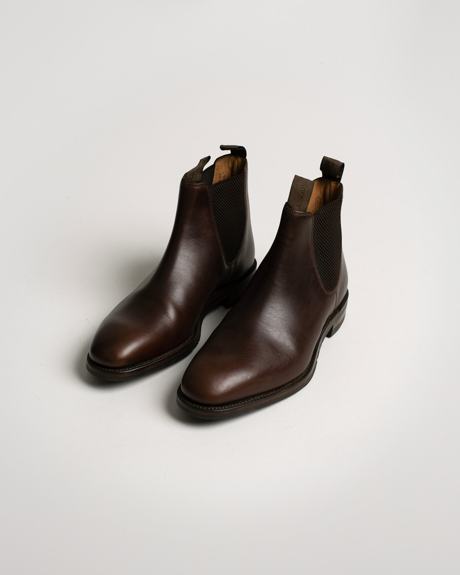 Hombres | Loake 1880 Chatsworth Chelsea Boot Dk Brown Waxy Calf | Pre-owned | Loake 1880 Chatsworth Chelsea Boot Dk Brown Waxy Calf