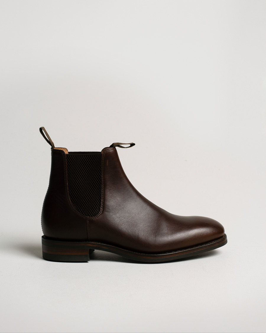 Hombres | Loake 1880 Chatsworth Chelsea Boot Dk Brown Waxy Calf | Pre-owned | Loake 1880 Chatsworth Chelsea Boot Dk Brown Waxy Calf
