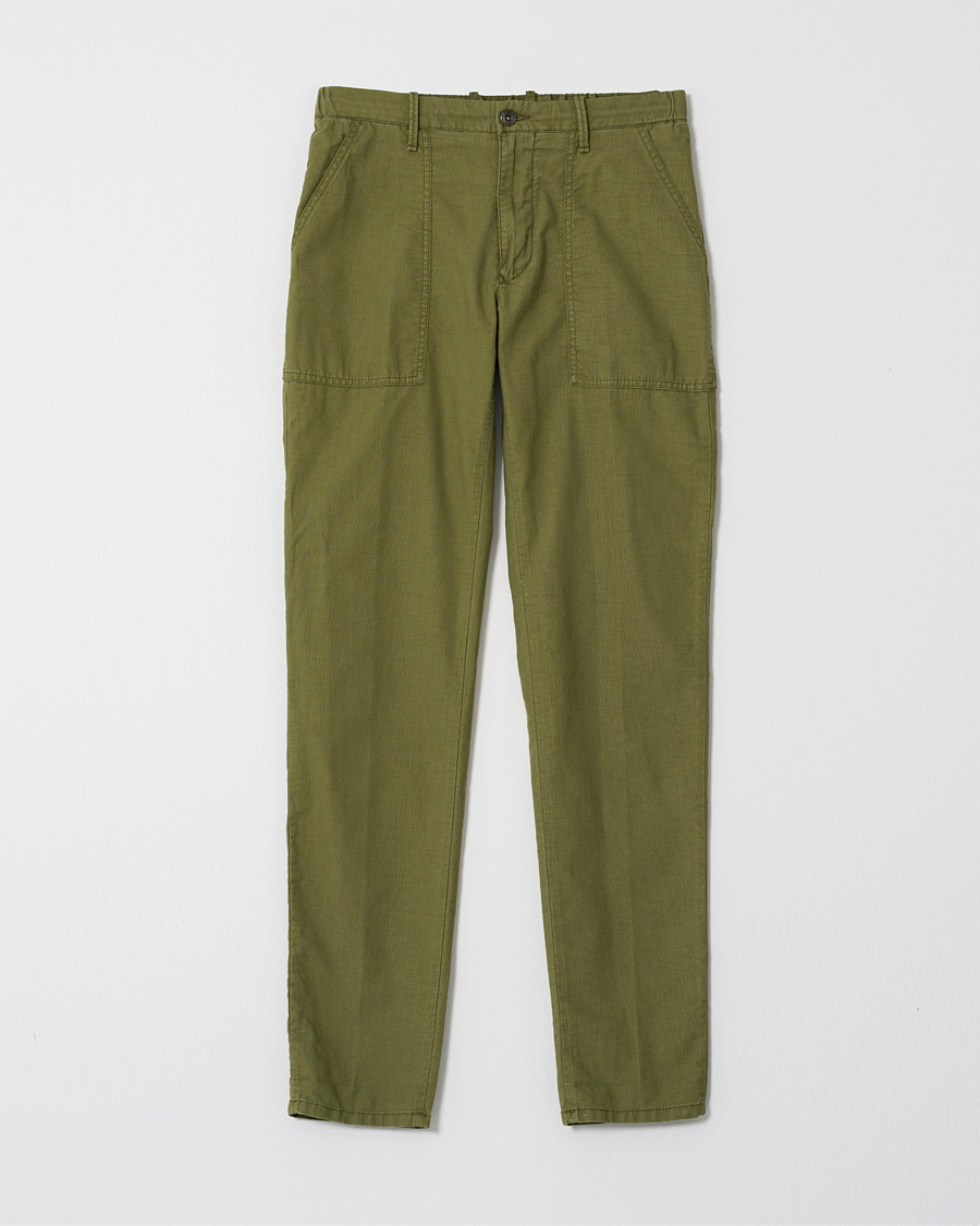 Hombres | Pantalones | Pre-owned | Incotex Slim Fit Drawstring Work Pants Military W32