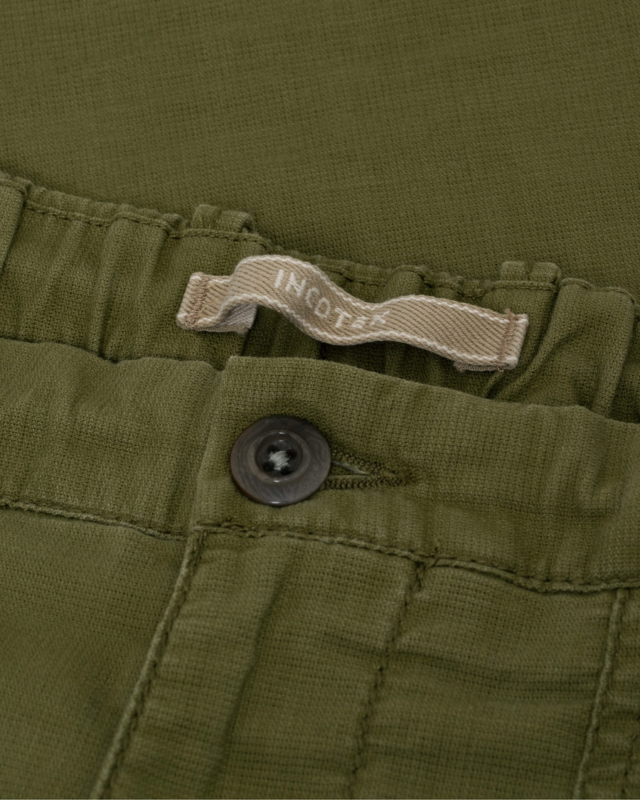 Hombres | Pantalones | Pre-owned | Incotex Slim Fit Drawstring Work Pants Military W32