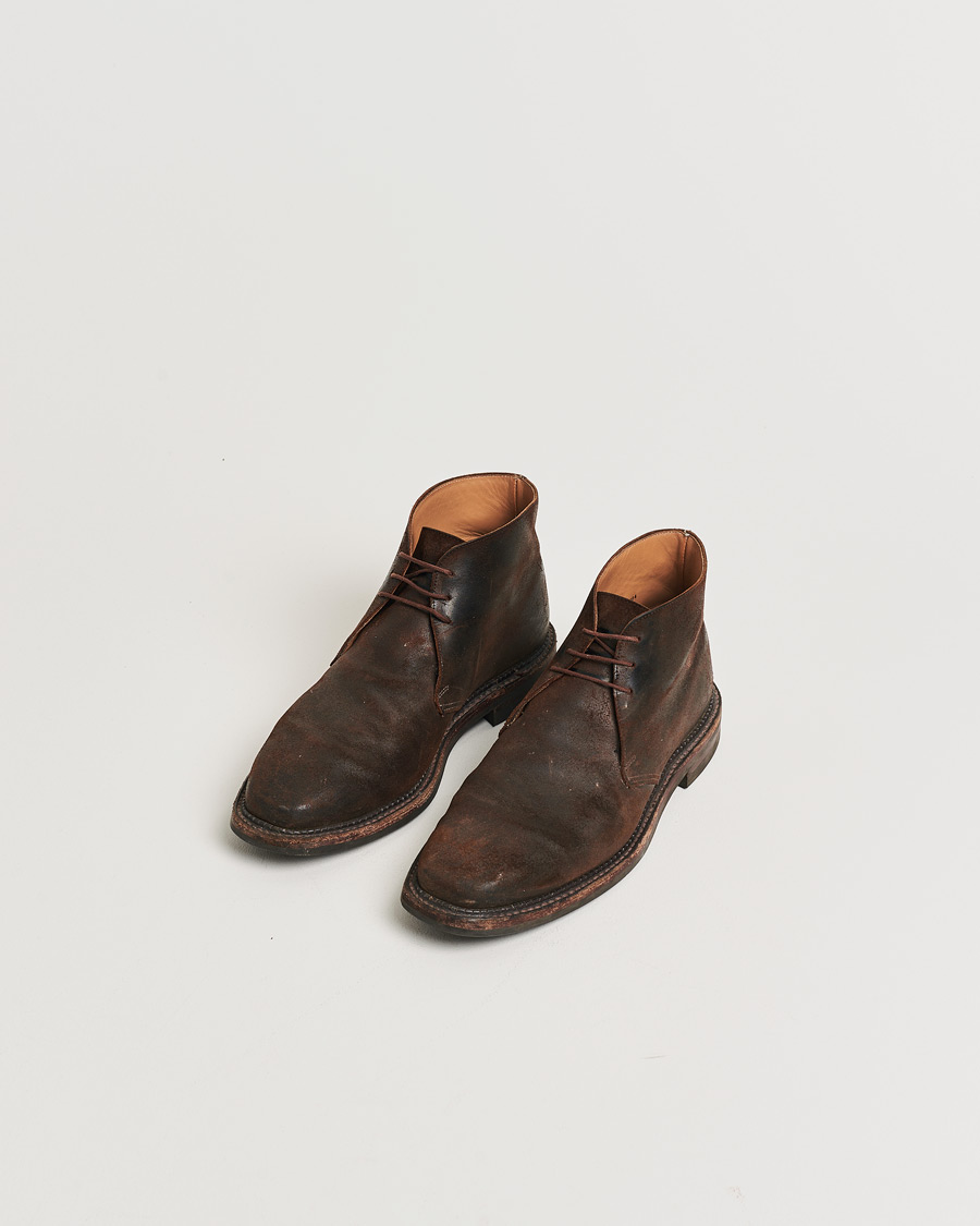 Hombres | Pre-owned Zapatos cosidos a mano | Pre-owned | Crockett & Jones Molton Chukka Dk Brown Rough-Out Suede UK8 - EU42