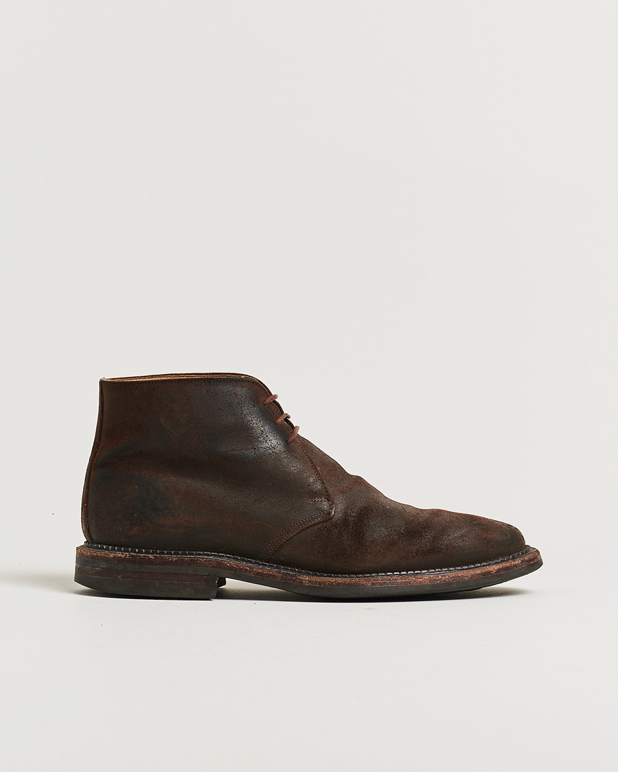 Hombres | Pre-owned Zapatos cosidos a mano | Pre-owned | Crockett & Jones Molton Chukka Dk Brown Rough-Out Suede UK8 - EU42
